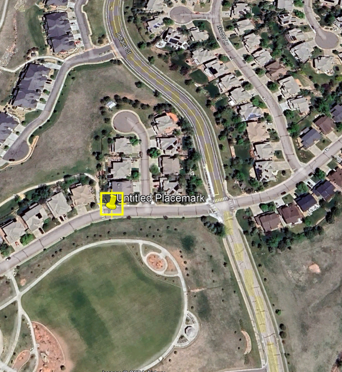 Map depicting West Torreys Peak Drive north of Wildflower Park