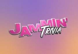 JAMMIN' Trivia Logo on gradient background