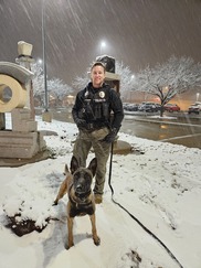 An RTD officer with his K9 unit