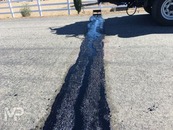 Mastic repairs on the street