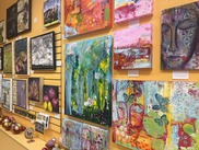Colorful art on the wall in Superior's Arts Off Center