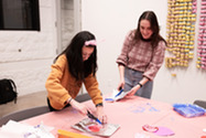 Crafting at Galentine's Day Teen Night