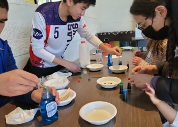 Children participating in activities at Stem-A-Thon