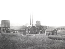 Black and white vintage photo of the Superior Mine