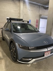 Hyundai Ioniq5 parked in Downtown Superior parking garage