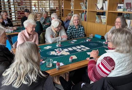 A group of Superior residents play Senior Poker at the Superior Community Center