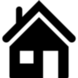 Black and white house graphic