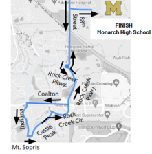 Monarch High School 2025 Senior Parade map