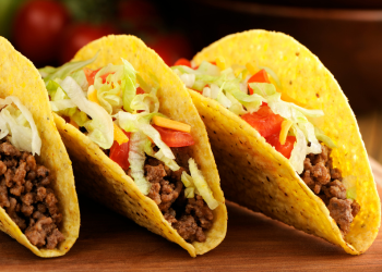 Three hard shell tacos