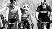 Black and white image of cyclists in the Superior Morgul Road Race