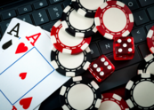 Cards, poker chips, dice and other Casino Night memorabilia 