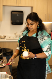 Chef Akila leads an Indian Cooking Class at the Superior Community Center