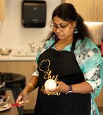 Chef Akila leads an Indian Cooking Class at the Superior Community Center