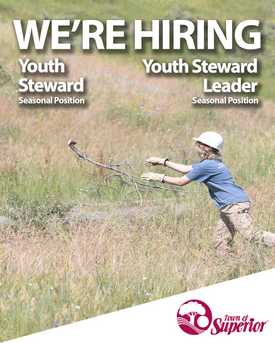 We're hiring text overlaying a kid throwing a medium sized branch.