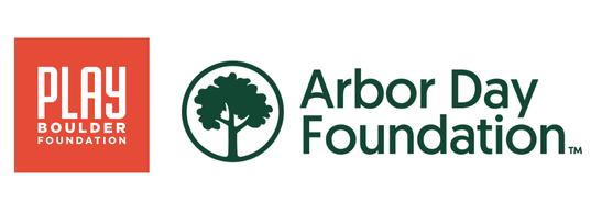 Logos for Play Boulder Foundation and Arbor Day Foundation