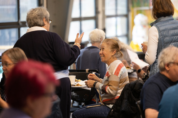 Seniors enjoy the Senior Breakfast at the Superior Community Center