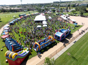 Drone shot of the 4th of July Celebration.