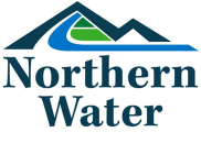 Northern Water logo with styliced mountains and blue water