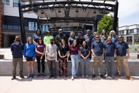 Superior's Parks, Recreation, and Open Space team poses in Downtown Superior