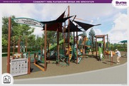 Rendering of a large play structure