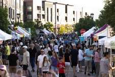 People visiting the many vendors during Superior's Summer Market.