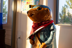 photo of prairie dog sculpture at the superior community center 