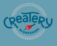 createry logo against a blue background