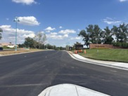 Newly reconstructed intersection at McCaslin Boulevard and Rock Creek Parkway