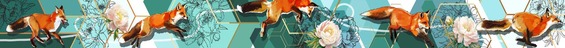 Rock Creek Parkway underpass mural design featuring foxes, peonies and green shapes