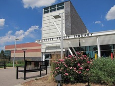 Outside of Lafayette Public Library.