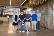 A group of veterans pose for a photo at the Superior Community Center