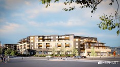 Rendering of the Alta building under construction.