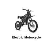 Electric Motorcycle text with an image of an electric vehicle that falls into the category