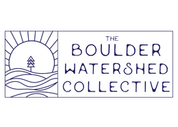Boulder Watershed Collective logo featuring a sun, a tree, and wavy lines.