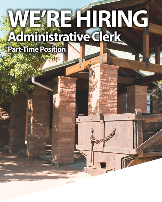 We're hiring text overlaying a photo of Town Hall.
