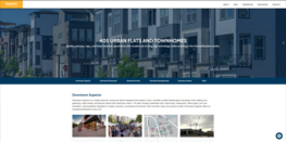 Screenshot of the front page of the new Downtown Superior webpage.