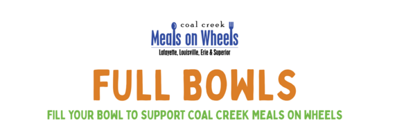 Full Bowls Fundraiser graphic Coal Creek Meals on wheels