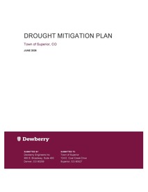 Drought mitigation cover page.