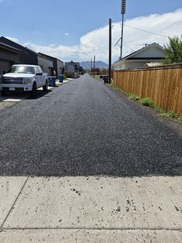Completed alley chip seal work in Original Town Superior