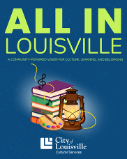 All in Louisville graphic on blue background