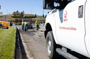 White Town of Superior Public Works & Utilities truck