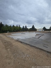Concrete at the North Pool is being removed during the 2026 renovation project.