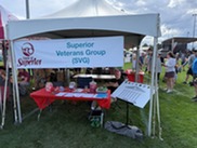 Superior Veterans Group booth at the Chili & Beer Fest