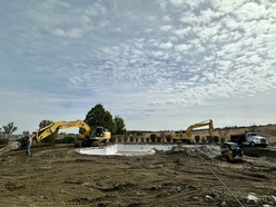 South Pool construction.