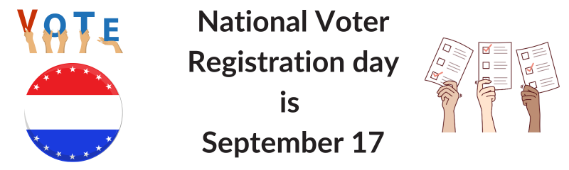 National Voter Registration day is September 17 