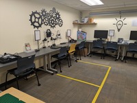 Makerspace stations at library
