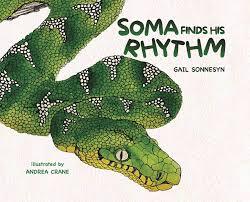 Book cover Soma Finds His Rhythm Green Snake on cover 