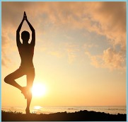 Yoga Pose in Sun 