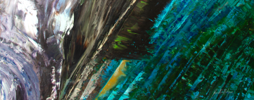 Oil Painting Mountain and Water 