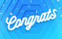A graphic saying, "Congratulations"